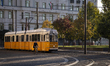 View of tram in Budapest, Hungary,on October 15, 2021 