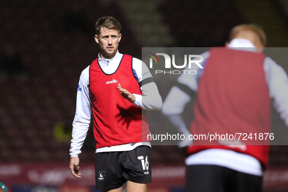 BRADFORD, UK. OCT 19TH   Neil Byrne of Hartlepool United warms up during the Sky Bet League 2 match between Bradford City and Hartlepool Uni...
