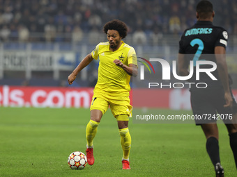 Bruno of FC Sheriff Tiraspol in action during the UEFA Champions League 2021/22 Group Stage - Group D football match between FC Internaziona...