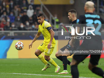 Frank Castaneda of FC Sheriff Tiraspol in action during the UEFA Champions League 2021/22 Group Stage - Group D football match between FC In...