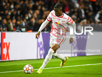 Nordi MUKIELE of RB Leipzig during the UEFA Champions League, Group A football match between Paris Saint-Germain and RB Leipzig on October 1...