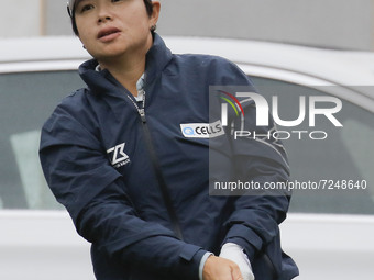 Eun-Hee Ji of South Korea action on the 1th green during an BMW LADIES CHAMPIONSHIP at BMW International GC in Busan, South Korea. (