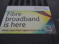 Light shining on a BT fibre optic broadband on Monday 30th March 2015. (