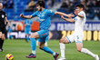 Sardar Azmoun (L) of Zenit St. Petersburg and Fabian Balbuena of Dynamo Moscow vie for the...