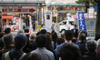 Renho, a member of the main opposition Constitutional Democratic Party of Japan, gives a s...