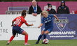 Durham Women's Ellie Christon in action with London City Lionesses' Brooke Nunn   during t...
