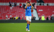 Birmingham City's George Friend applauds the Middlesbrough fans at Full time during the Sk...