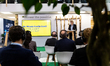 Mikaela Kumlin Granit, Ambassador of Sweden in the UK speaks in Swedish Pavilion at the CO...