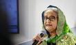 Prime Minister of Bangladesh, Sheikh Hasina speaks at a session at Commonwealth Pavilion a...