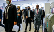 British Chancellor, Rishi Sunak arrives for financial negotiation during the fourth day of...