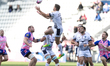 Anthony Bouthier of Montpellier Herault jump to the ball during the Top 14 match between S...