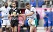 Anthony Bouthier of Montpellier Herault kicks the ball during the Top 14 match between Sta...