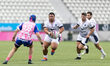 Titi Lamoisitele of Montpellier Herault in action during the Top 14 match between Stade Fr...