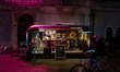 A gentleman prepares fried food in a stand during the Bacco per Bacco festival in the hist...