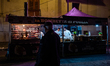 Boys prepare the Apulian Bombette in a stand during the Bacco per Bacco festival in the hi...