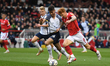 Jack Colback of Nottingham Forest battles for the ball with Andrew Hughes of Preston Nort...