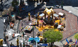 A top view of the scene of the bomb balst at the Erawan Shrine in Bangkok, Thailand on Aug...