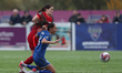 Liverpool's Niamh Fahey fouls Durham Women's Mollie Lambert  during the FA Women's Champio...
