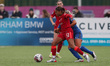  Liverpool's Taylor Hinds in action with Durham Women's Bridget Galloway during the FA Wom...