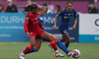  Liverpool's Taylor Hinds in action with Durham Women's Bridget Galloway during the FA Wom...