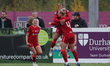 Liverpool's Taylor Hinds and Rhiannon Roberts celebrate their first goal  during the FA Wo...