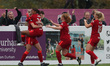 Liverpool's Taylor Hinds celebrates after scoring their second goal  during the FA Women's...