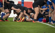 The Black Ferns attack the French goal line during the international women's rugby match b...
