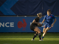 Chelsea ALLEY face to Gaëlle HERMET during the international women's rugby match between France and New Zealand on November 20, 2021 in Cast...