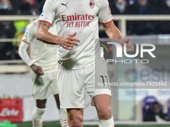 Zlatan Ibraimovic (Milan) during the italian soccer Serie A match ACF Fiorentina vs AC Milan on November 20, 2021 at the Artemio Franchi sta...