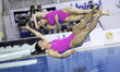 Tania Cagnotto and Francesca Dallapè in action at Italian diving finals championship held...