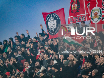 AC Monza supporters during the Italian Football Championship League BKT AC Monza vs Como 1907 on November 21, 2021 at the Stadio Brianteo in...