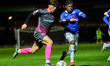 Josh Key under pressure from Abraham Odoh of Rochdale AFC during the Sky Bet League 2 mat...