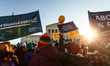 Pro-choice demonstrators protest for abortion rights and Roe v. Wade at the Supreme Court...