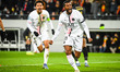 Georginio WIJNALDUM of PSG celebrate his goal with MARQUINHOS of PSG during the French cha...