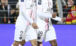 Georginio Wijnaldum of PSG celebrates his goal with Achraf Hakimi during the French champi...