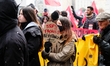 Anti-fascist protesters against Eric Zemmour and the far right, in Paris, France, on Decem...