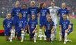  Chelsea players line up for a Team Shoot before kick off during Vitality Women's FA Cup F...