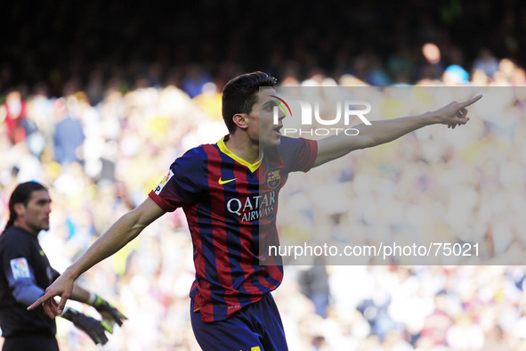 Marc Bartra in the match between FC Barcelona and Betis  for the week 32 of the spanish league, played at the Camp Nou on 5 april, 2014. Pho...