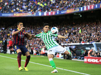 Alexis Sancherz and Juan Carlos in the match between FC Barcelona and Betis  for the week 32 of the spanish league, played at the Camp Nou o...