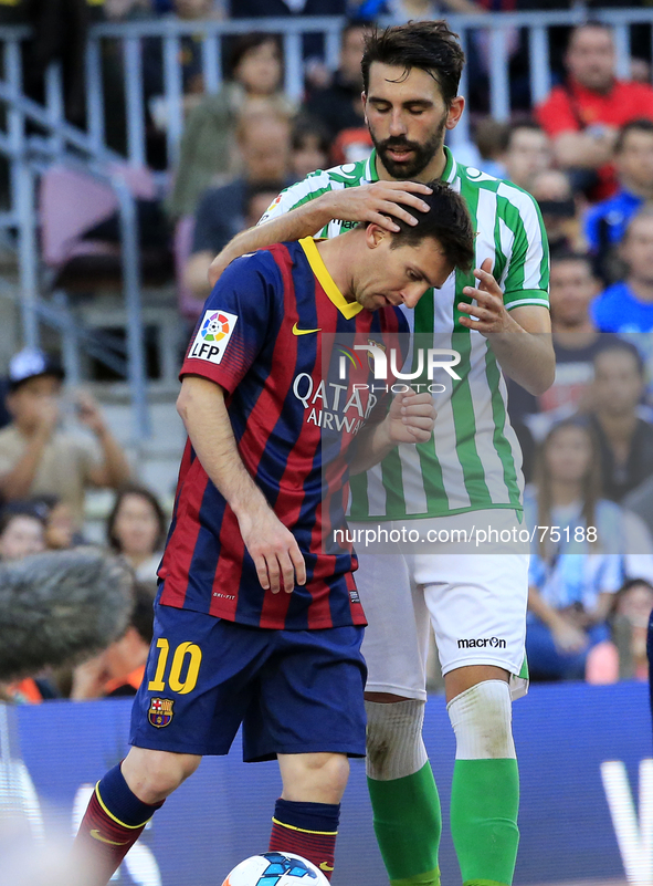 Leo Messi in the match between FC Barcelona and Betis  for the week 32 of the spanish league, played at the Camp Nou on 5 april, 2014. Photo...