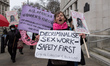 LONDON, UNITED KINGDOM - DECEMBER 17, 2021: Sex workers and women's rights activists demon...