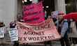 LONDON, UNITED KINGDOM - DECEMBER 17, 2021: Sex workers and women's rights activists demon...