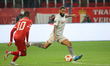 Yann Gérard M'Vila #6 of Olympiakos during the Europa League game between Belgian soccer t...