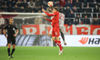 Pieter Gerkens #16 of Antwerp and Francisco Soares #29 of Olympiakos in the air during the...
