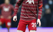  Liverpool's Diogo Jota during the pre-match warm-up  during Premier League between Totten...