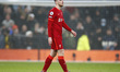  Liverpool's Andrew Robertson takes a long walk after getting Red Card from Referee during...