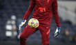  Liverpool's Marcelo Pitaluga during the pre-match warm-up  during Premier League between...