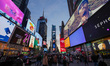 A view of people n Time Square on December 23, 2021 in New York City. The holiday season,...