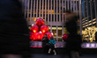 A view of Christmas Art installations on December 23, 2021 in New York City. The holiday s...