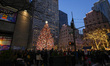 A view of Christmas Tree at the Rockefeller Plaza on December 23, 2021 in New York City. T...